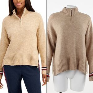 Tommy Hilfiger Mock-Neck Quarter-Zip Sweater